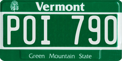 VT license plate POI790