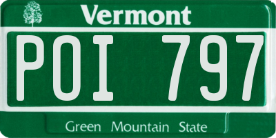 VT license plate POI797