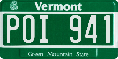 VT license plate POI941