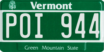 VT license plate POI944