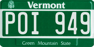VT license plate POI949