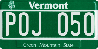 VT license plate POJ050