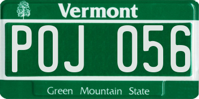 VT license plate POJ056