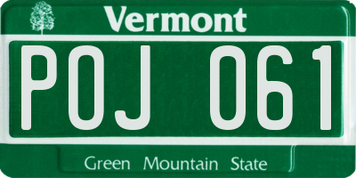 VT license plate POJ061