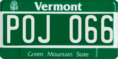VT license plate POJ066