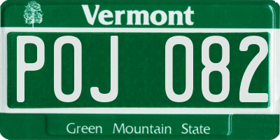 VT license plate POJ082