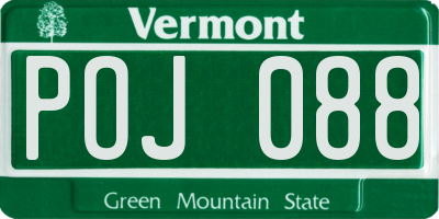 VT license plate POJ088