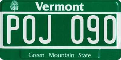 VT license plate POJ090