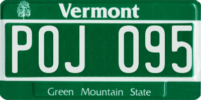 VT license plate POJ095