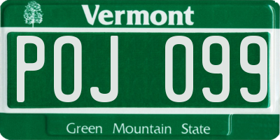 VT license plate POJ099