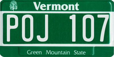 VT license plate POJ107