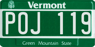 VT license plate POJ119