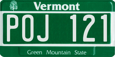 VT license plate POJ121