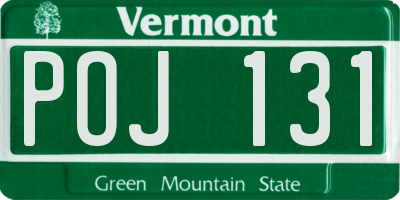 VT license plate POJ131
