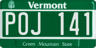 VT license plate POJ141