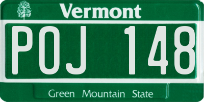 VT license plate POJ148