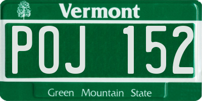 VT license plate POJ152