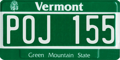 VT license plate POJ155