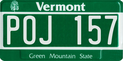 VT license plate POJ157