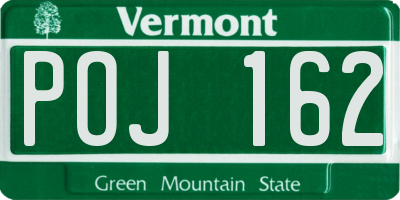 VT license plate POJ162