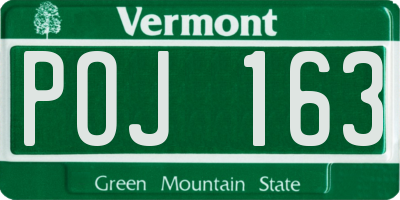 VT license plate POJ163