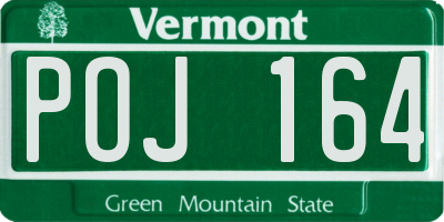 VT license plate POJ164