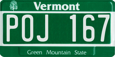VT license plate POJ167