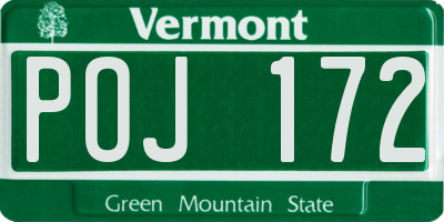 VT license plate POJ172