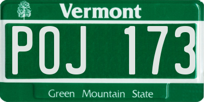 VT license plate POJ173