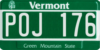 VT license plate POJ176