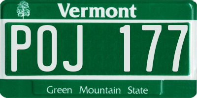 VT license plate POJ177