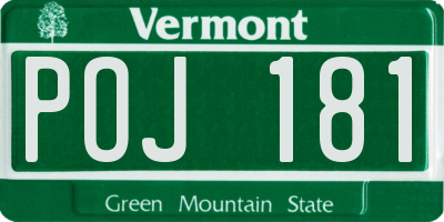 VT license plate POJ181