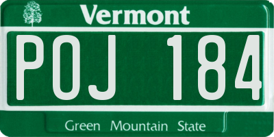 VT license plate POJ184