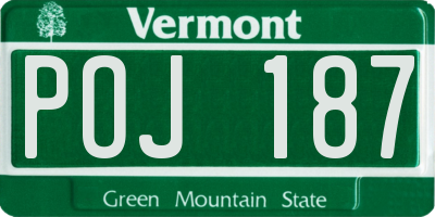 VT license plate POJ187