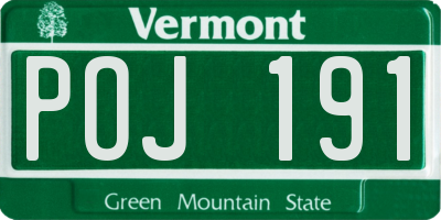 VT license plate POJ191