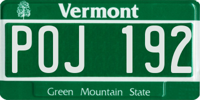 VT license plate POJ192