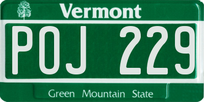 VT license plate POJ229