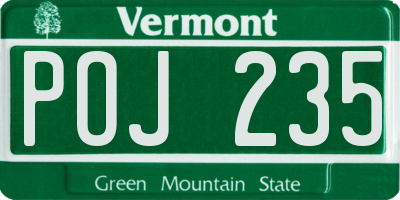 VT license plate POJ235