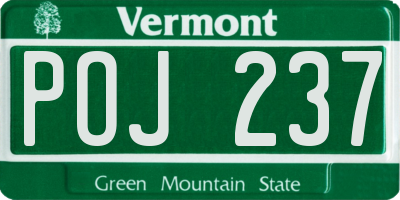 VT license plate POJ237