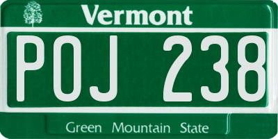 VT license plate POJ238