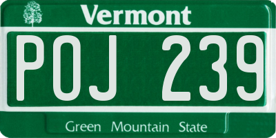 VT license plate POJ239