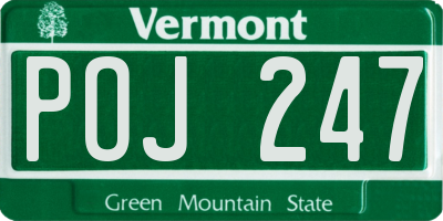 VT license plate POJ247