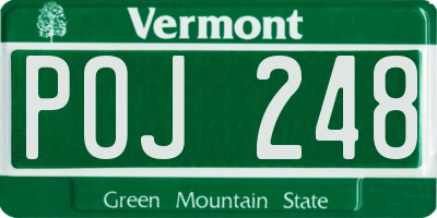 VT license plate POJ248