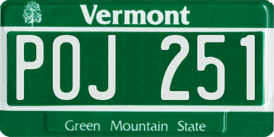 VT license plate POJ251