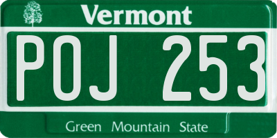 VT license plate POJ253