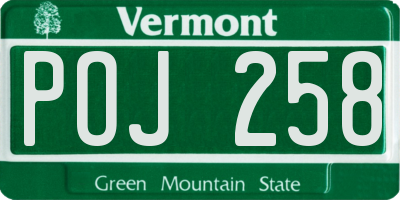 VT license plate POJ258