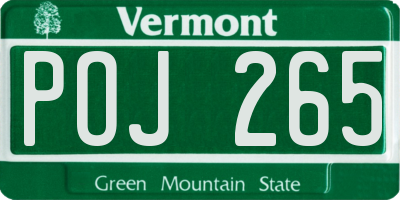 VT license plate POJ265