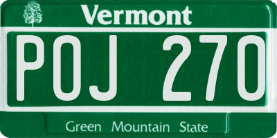 VT license plate POJ270