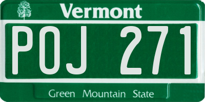VT license plate POJ271