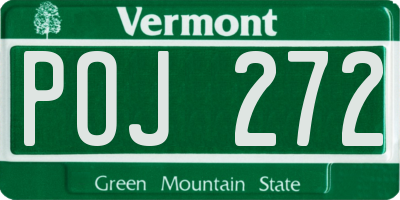 VT license plate POJ272